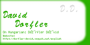 david dorfler business card